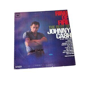 Vintage Johnny Cash Ring of Fire The Best of Johnny Cash Greatest Hits Vinyl